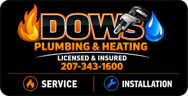 Dow's Plumbing & Heating — Licensed and insured. Call 207-343-1600.